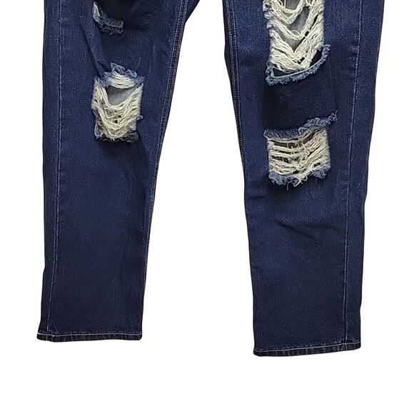 Curvy Girl by Ashley Stewart Distressed Jeans High Rise Straight Leg Size 14 - Picture 4 of 8